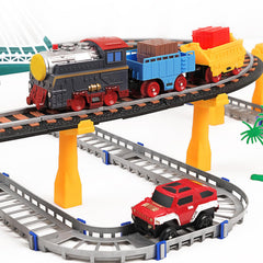 HOLYFUN train set shows two-loop track layouts for creative setups