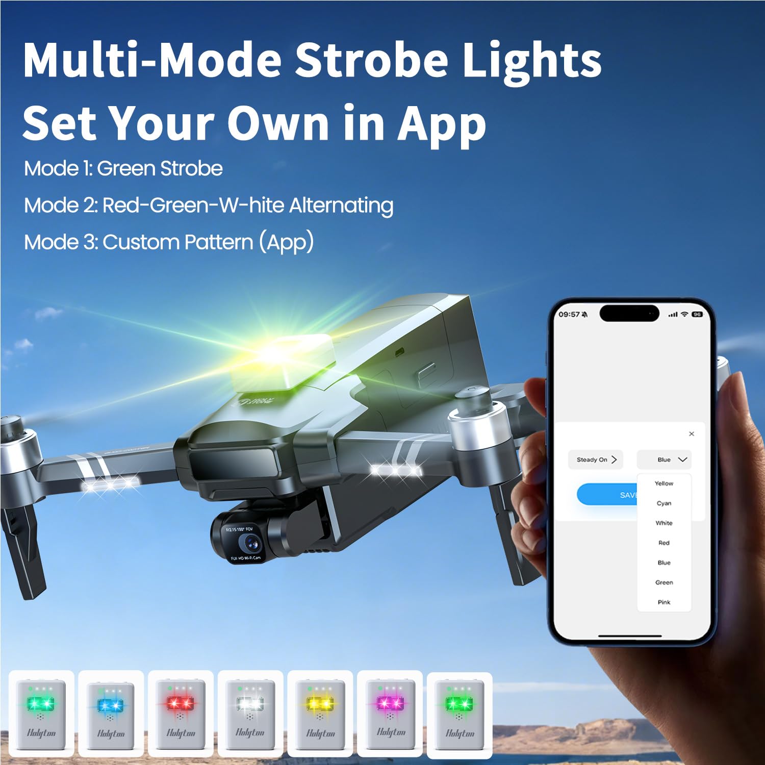 Holyton HT65 buzzer in flight to help locate the drone quickly