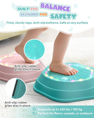 Holyton Music Light-Up Stepping Stones pink battery pack included for longer play.