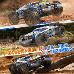 Holyton RC car reinforced body frame enhances grip and stability.