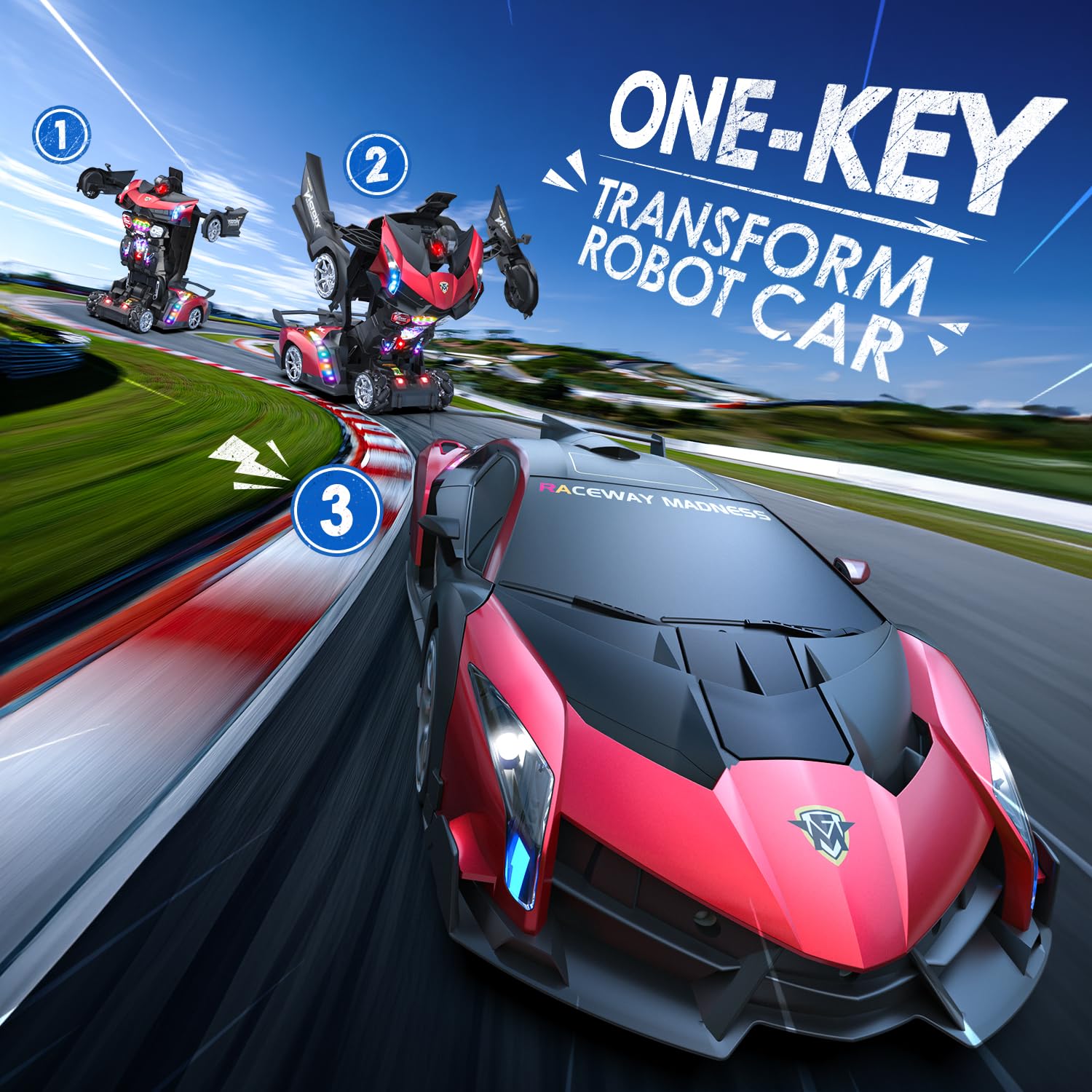 Holyton robot mode transition for imaginative play with Holyton car