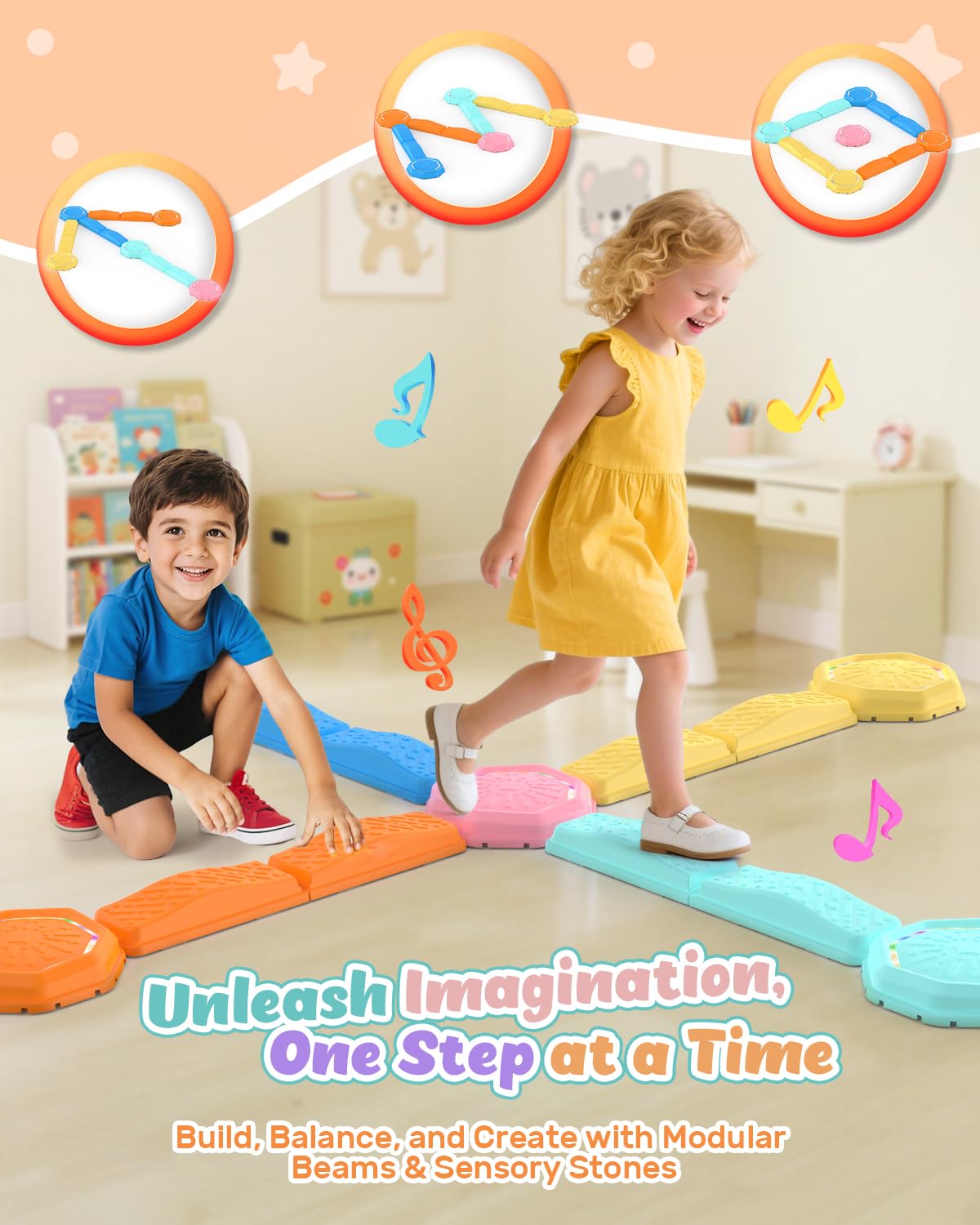 Holyton step-stone textures invite tactile discovery during play.