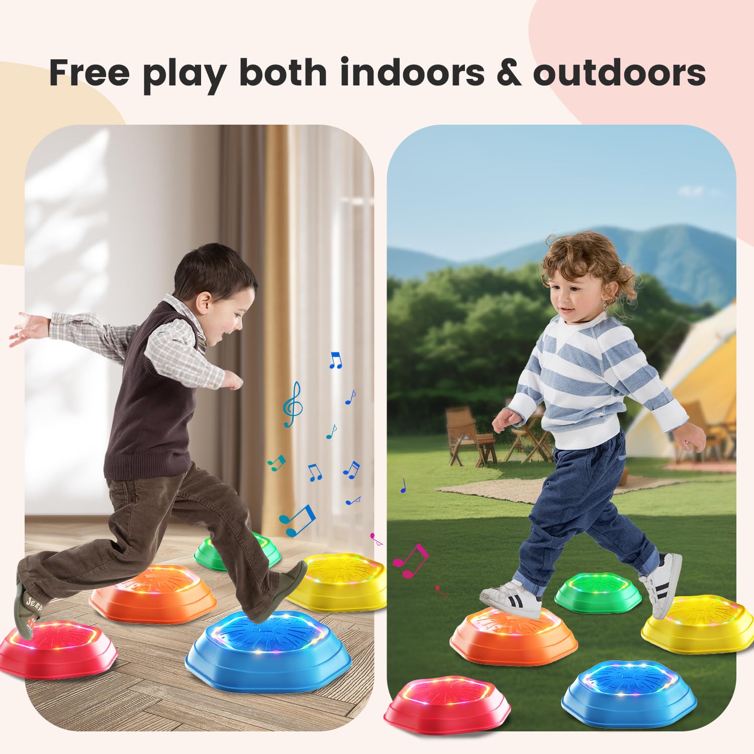 Holyton stepping stones promote balance and coordination during activity