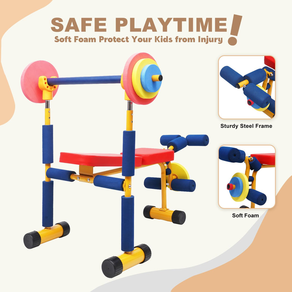 Home-Man Indoor gym with soft foam padding for comfy play sessions.