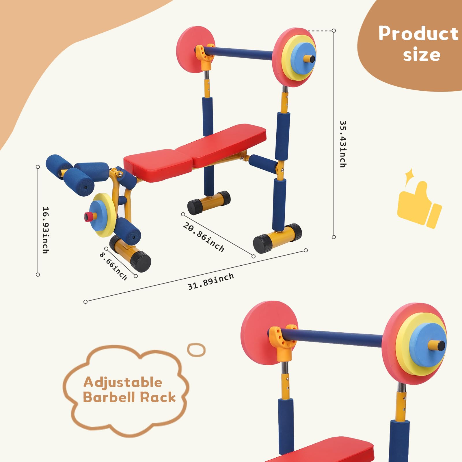 Home-Man Toddler workout gym fits compact spaces for home use.