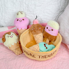 Homelodge mini plush with basket included, ideal for gifting.