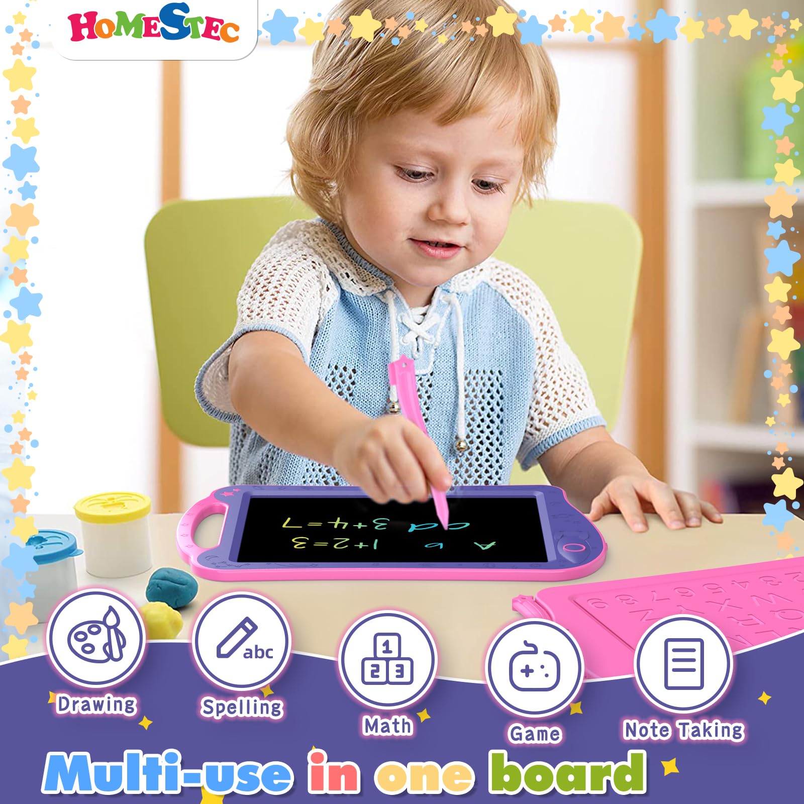 HOMESTEC Astrodraw rocket erase button for instant cleaning