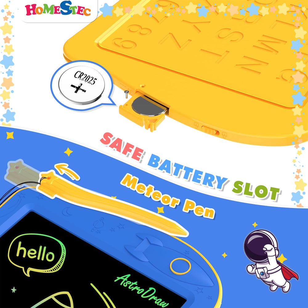 HOMESTEC AstroDraw durable shell with rounded corners withstands drops.