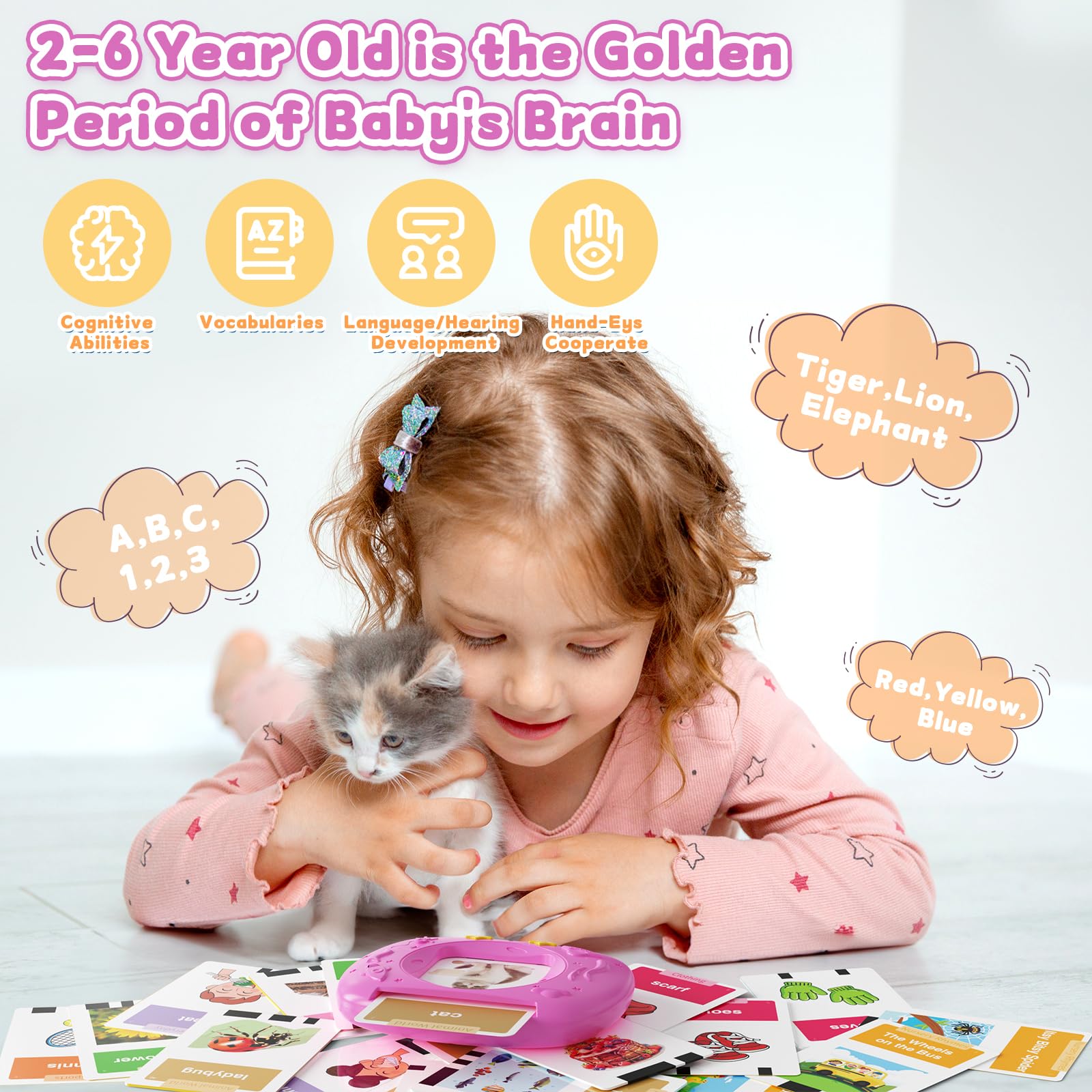 HOMESTEC flash cards display clear visuals to aid vocabulary building and memory.