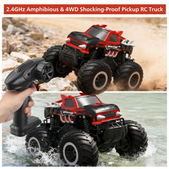 HOMETALL Amphibious RC Car LED lights enable vivid night races.