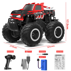 HOMETALL Amphibious RC Car top view showing compact, high-speed design.