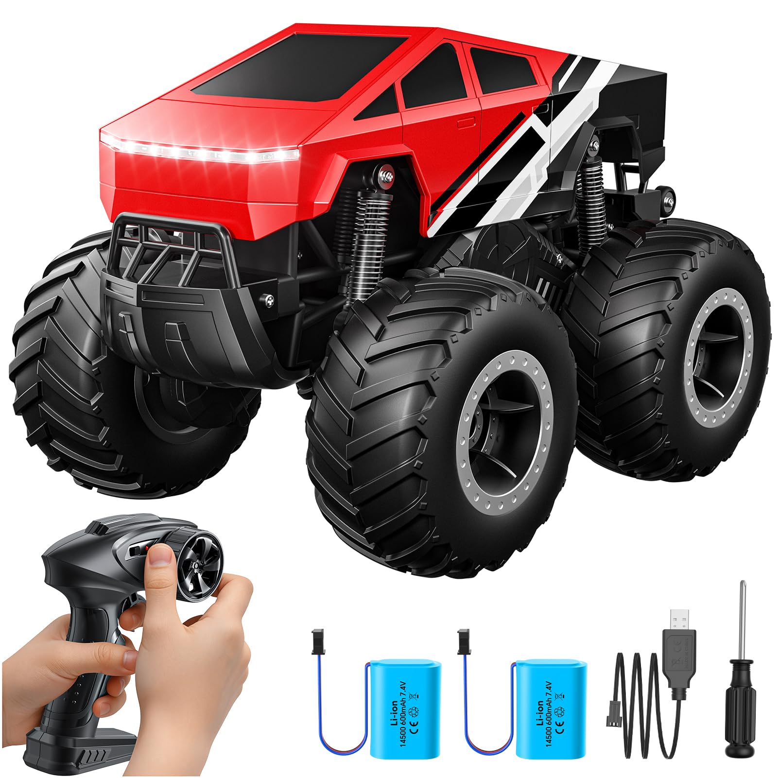 HOMETALL off-road pickup RC truck ready for rugged outdoor play.