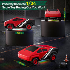 HOMETALL RC truck on all-terrain surface highlighting rugged design.