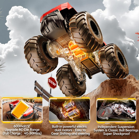 HOMETALL waterproof RC truck body for splash-friendly exploration.