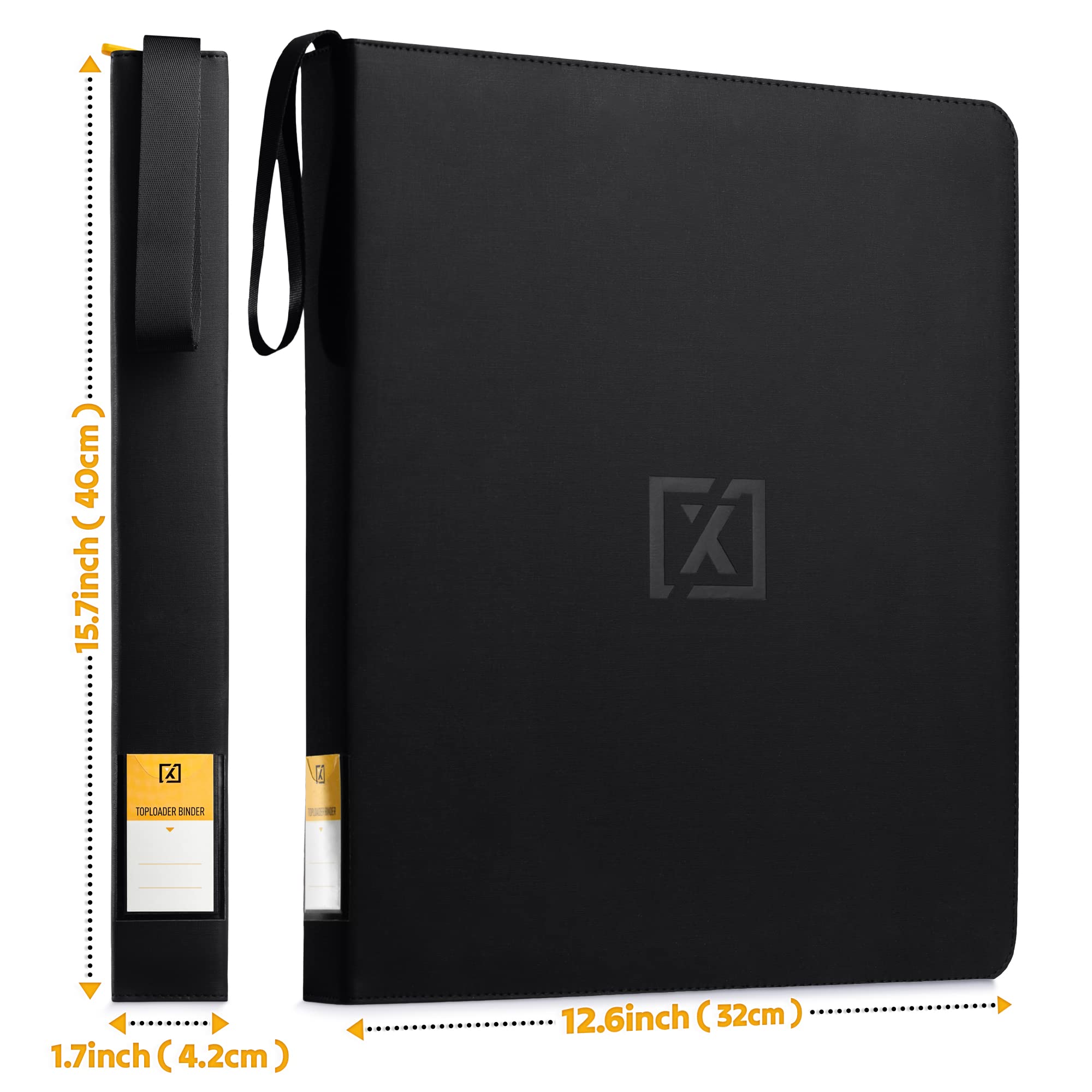 Binder designed to fit 3x4 toploaders for versatile storage