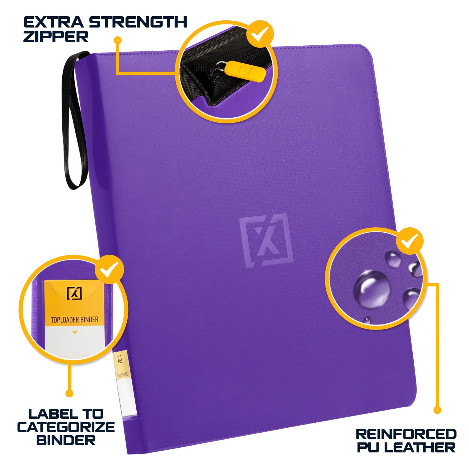 HOMEXPRO X PRO Toploader Binder includes toploaders for immediate storage.