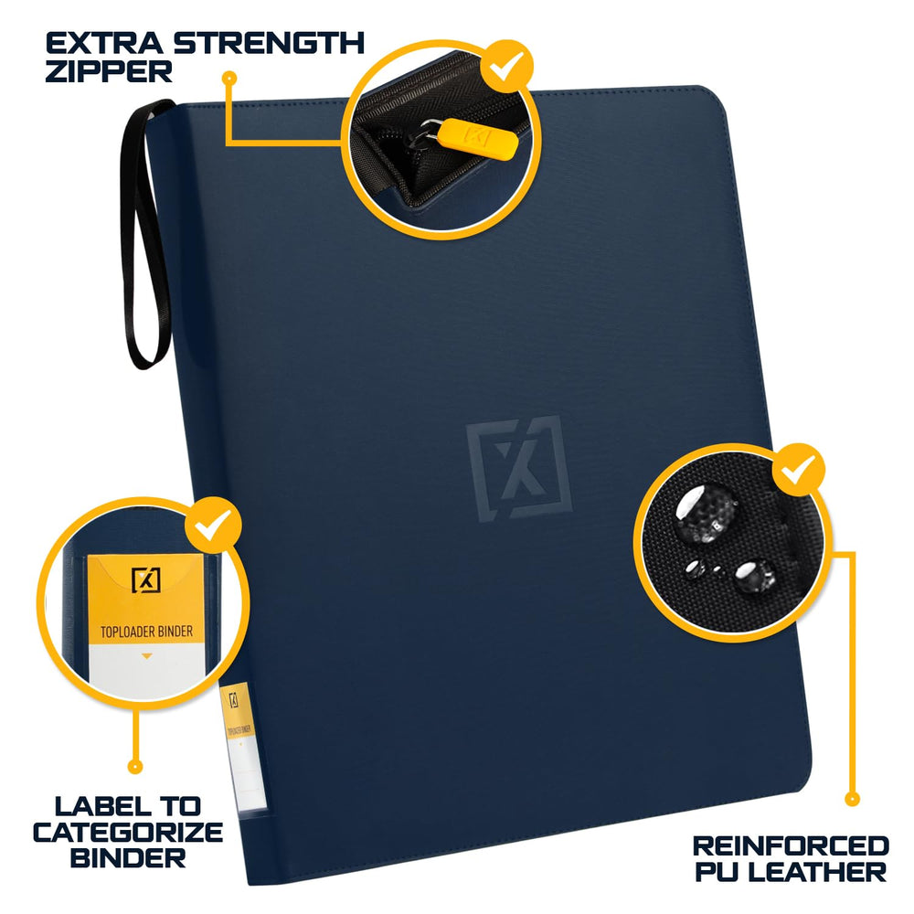 HOMEXPRO X PRO Toploader Binder inside pages show a 9-pocket layout