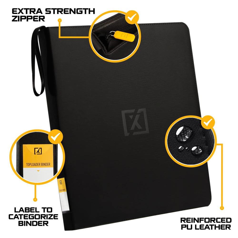 Nine-pocket page layout inside the X PRO binder for sorting cards