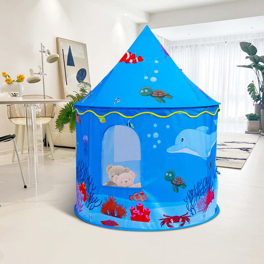 Homfu Mermaid Castle Play Tent folded for easy storage