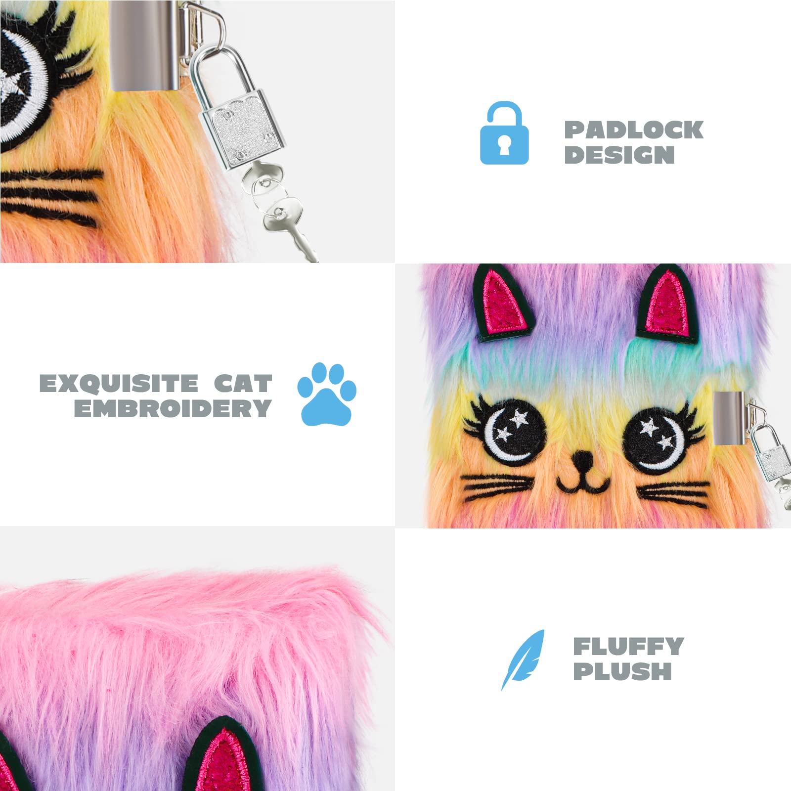 Diary lock and keys provide a privacy feature for personal entries.