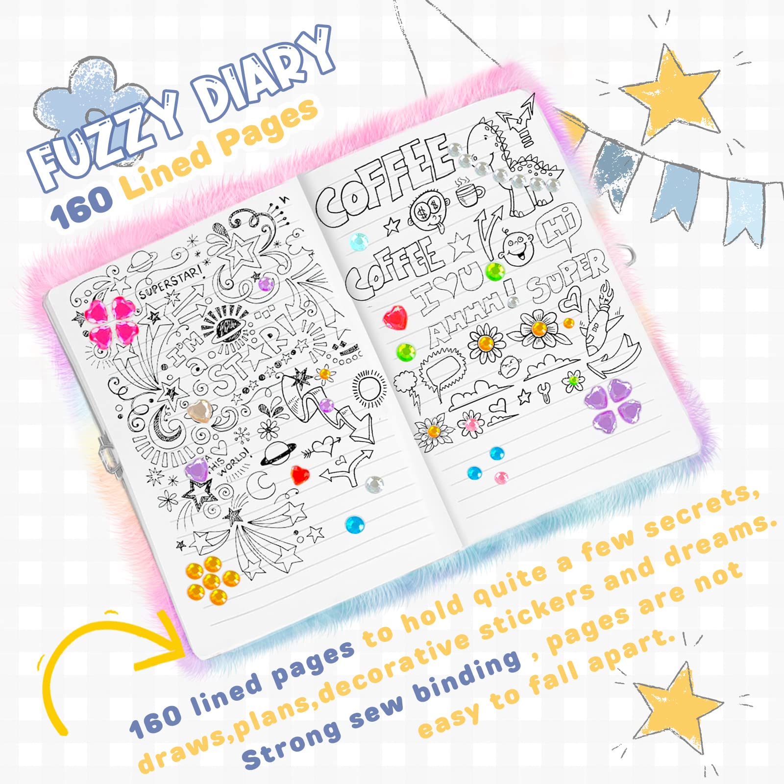 Homicozy gem stickers pack to decorate pages and accessories.