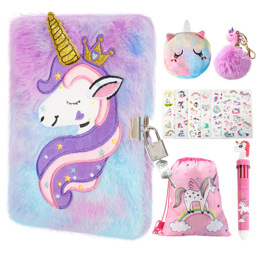 Homicozy unicorn diary with lock and key secures secrets for young writers