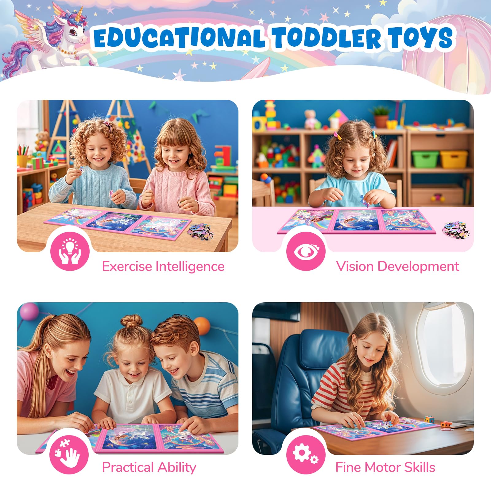 Homicozy puzzles featuring strong magnets and durable cardboard for secure play