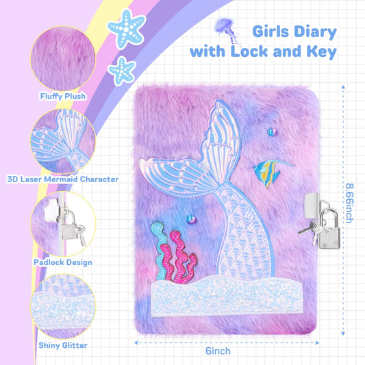 Homicozy Mermaid Diary lock keeps private thoughts secure.