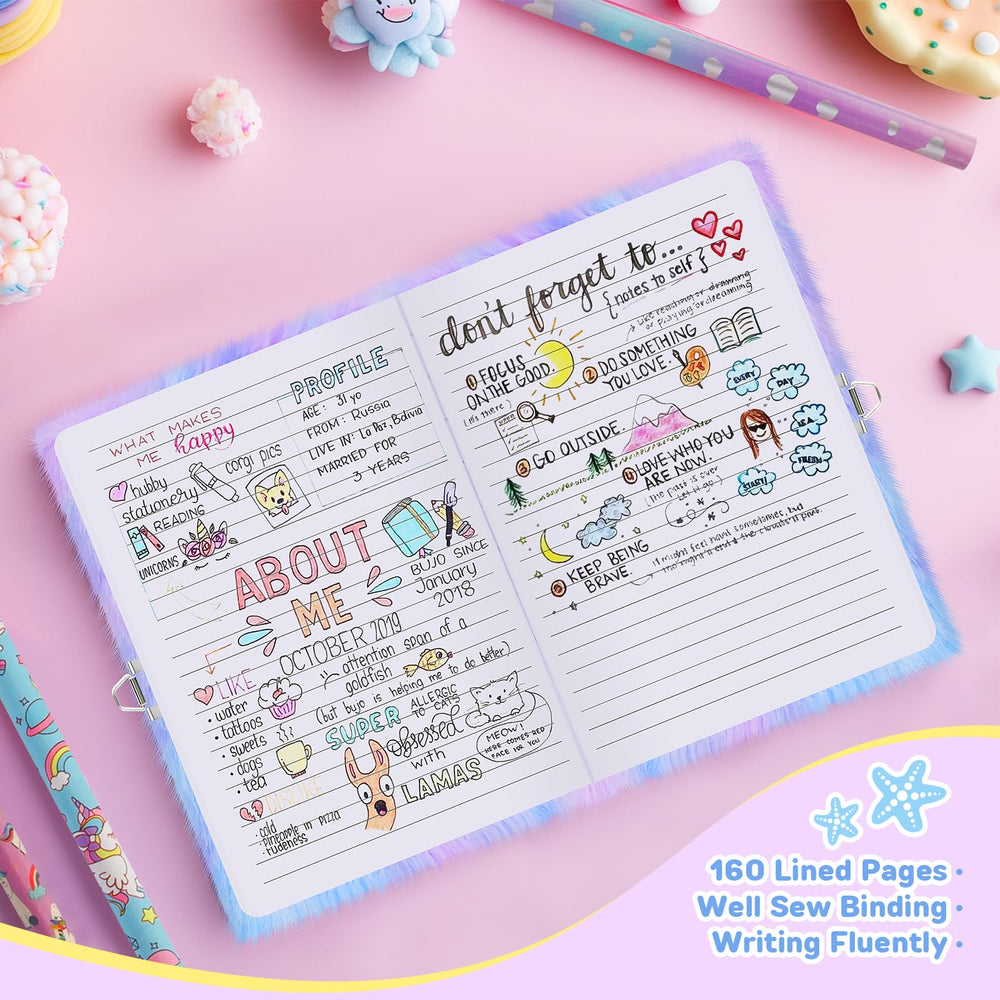 Homicozy Mermaid Diary compact A5 size for travel.