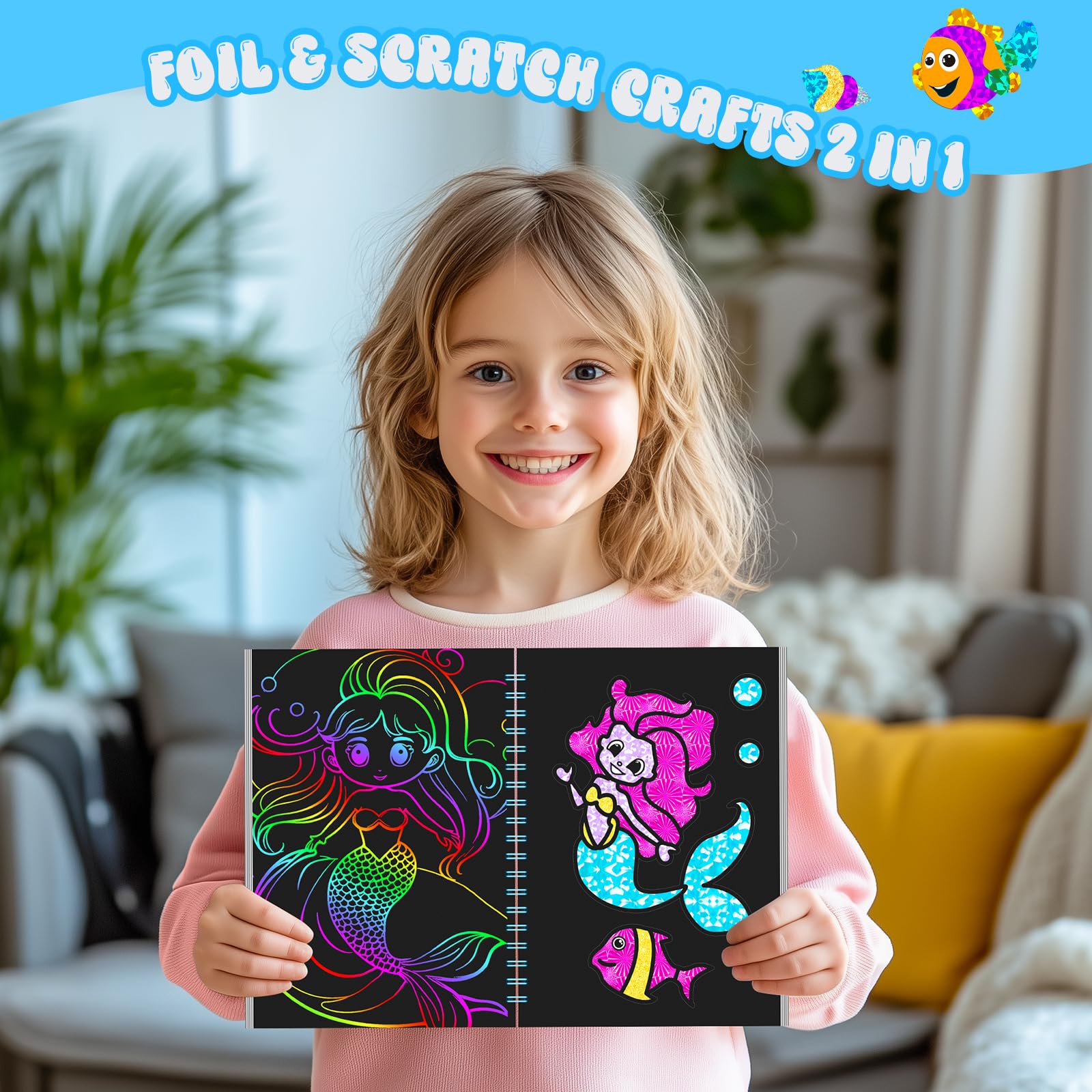 Homicozy stencil pack to guide mermaid drawing patterns