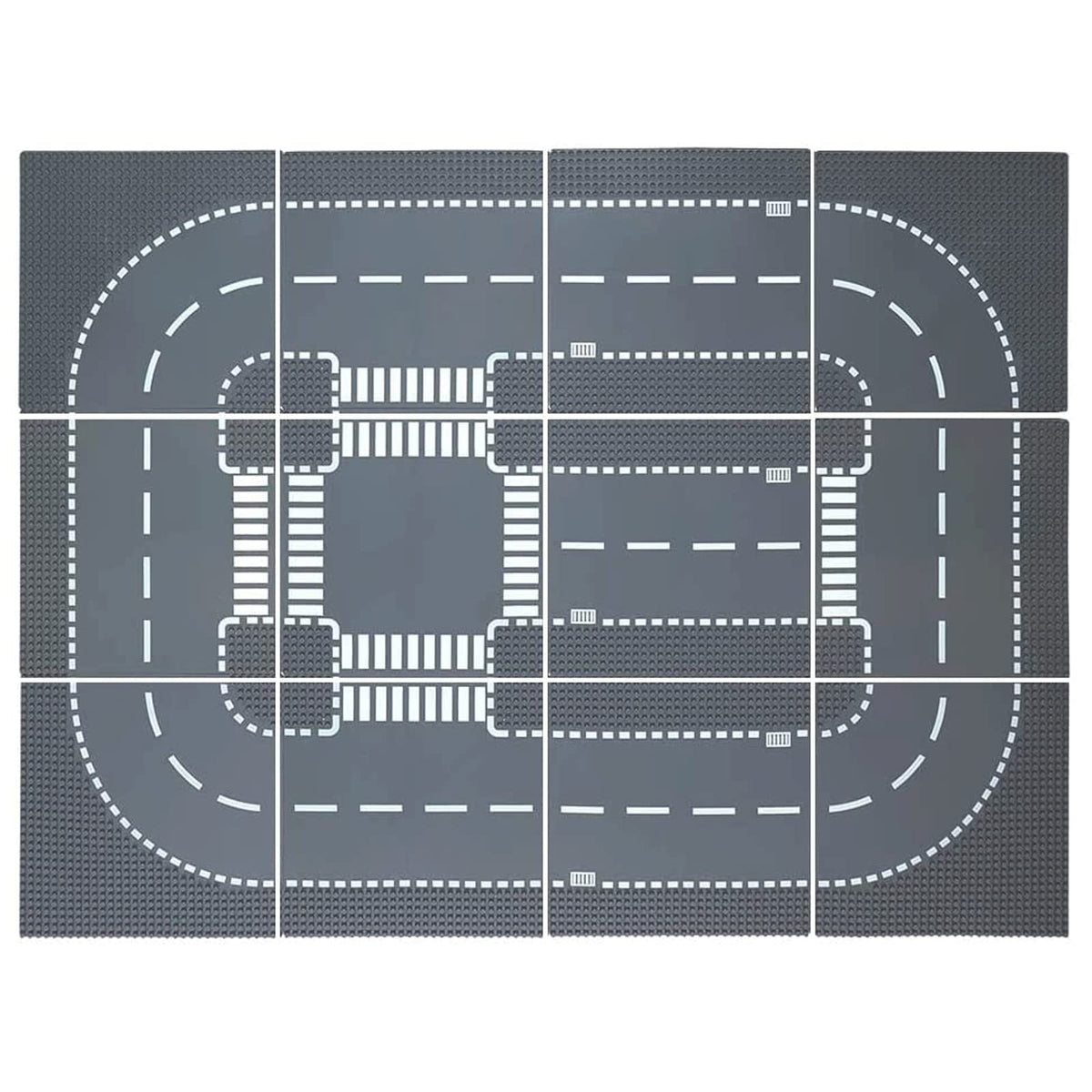 Homikidy road base plates straight segment for building realistic road layouts.