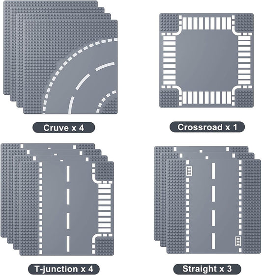 Homikidy road base plates T-junction enhances intersection creativity in playrooms.