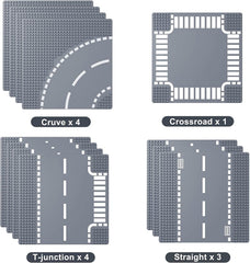 Homikidy road base plates T-junction enhances intersection creativity in playrooms.