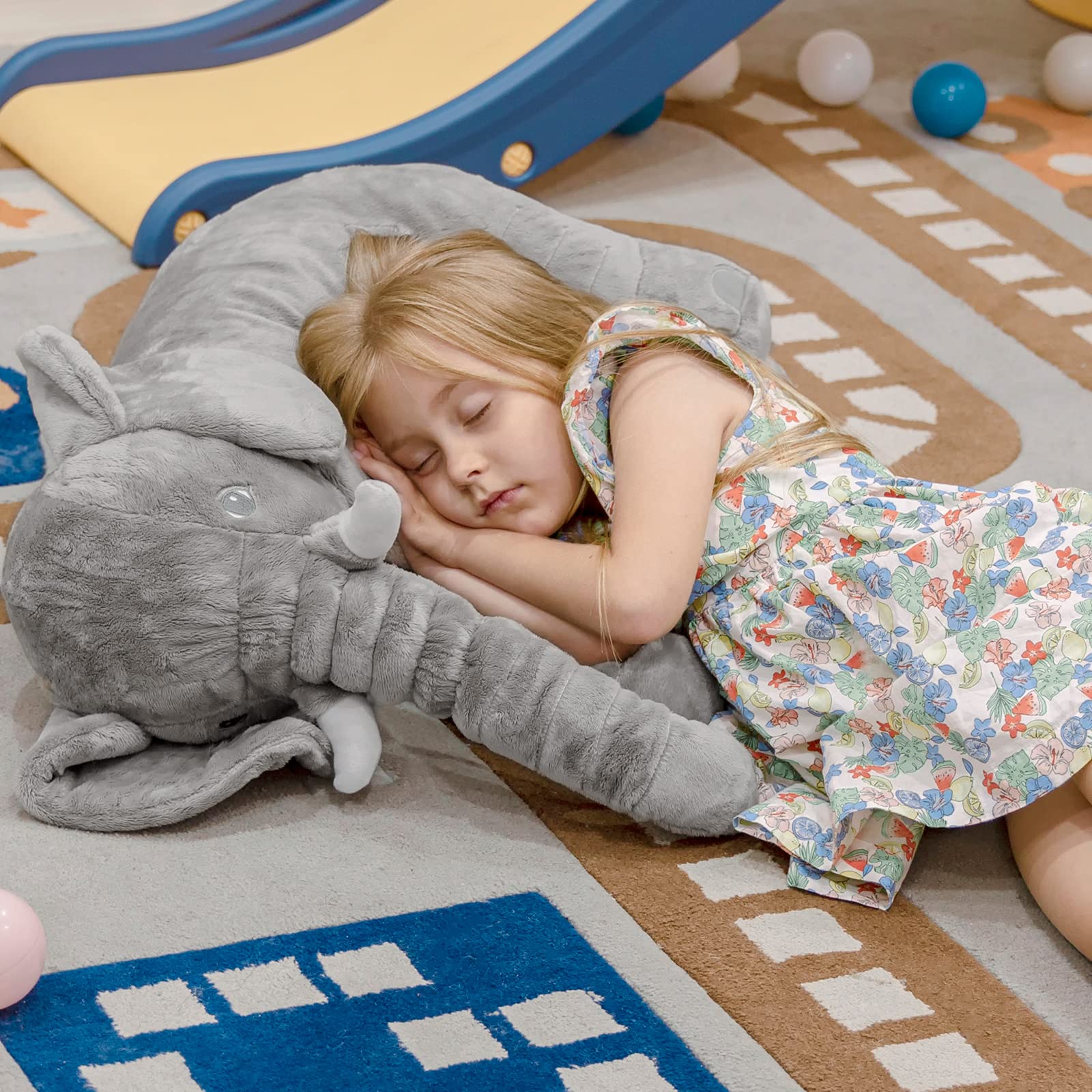 Homily big elephant bedtime companion; ideal for cozy nights.