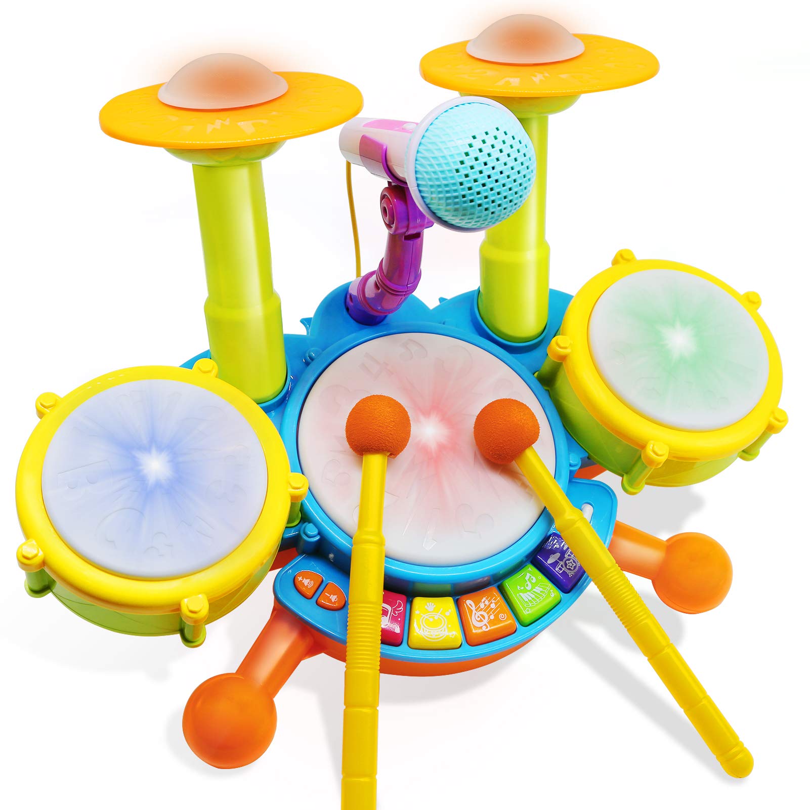 Homily drum set kids colorful drums spark rhythm play.