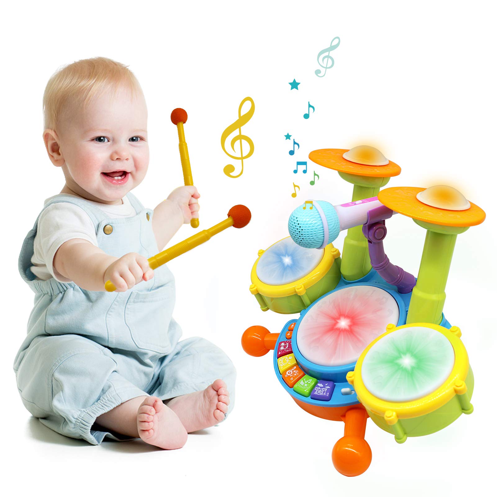 Homily kids percussion toy offers multiple modes and songs.
