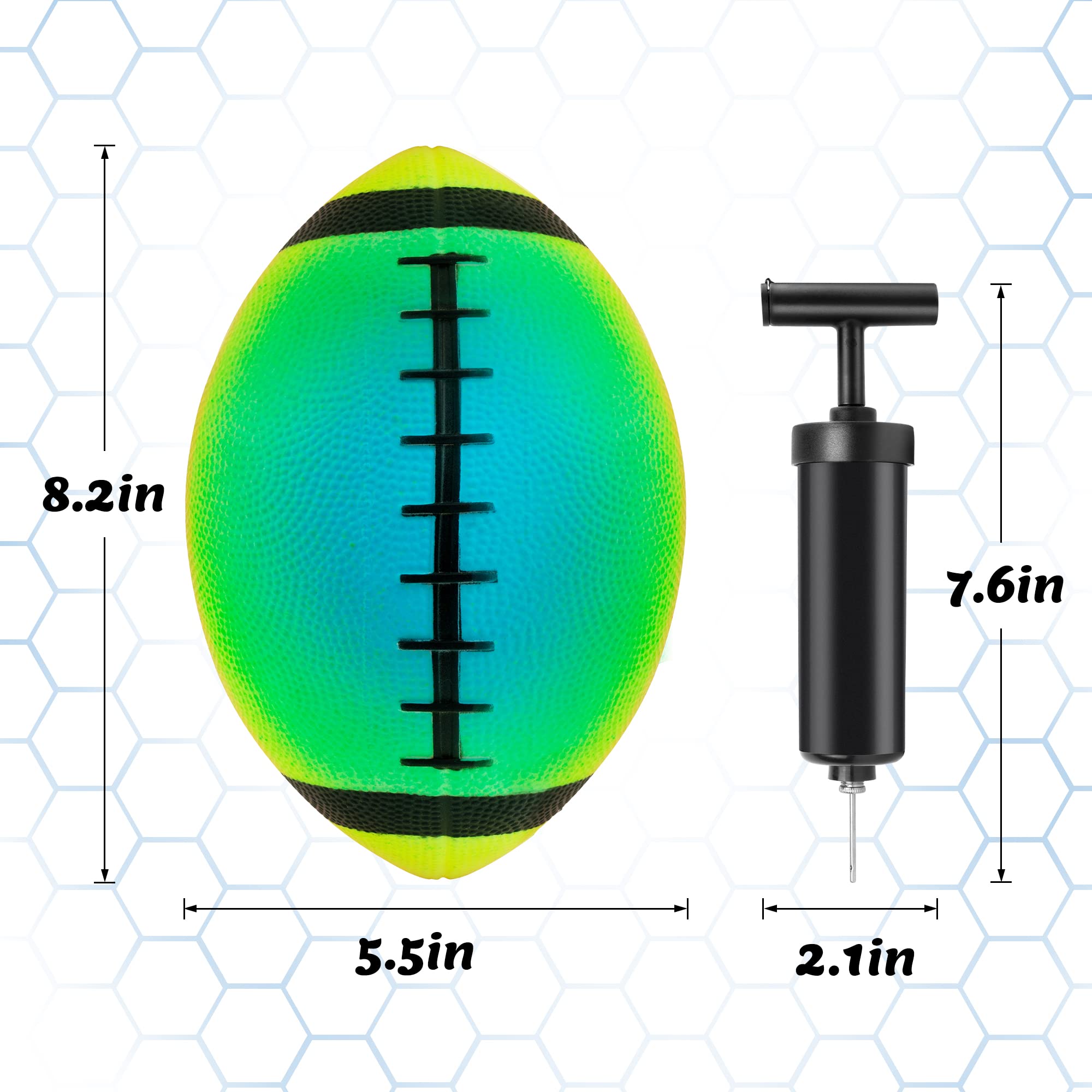 Homotte Rainbow volleyball ball; 8.5-inch, lightweight for light tosses.