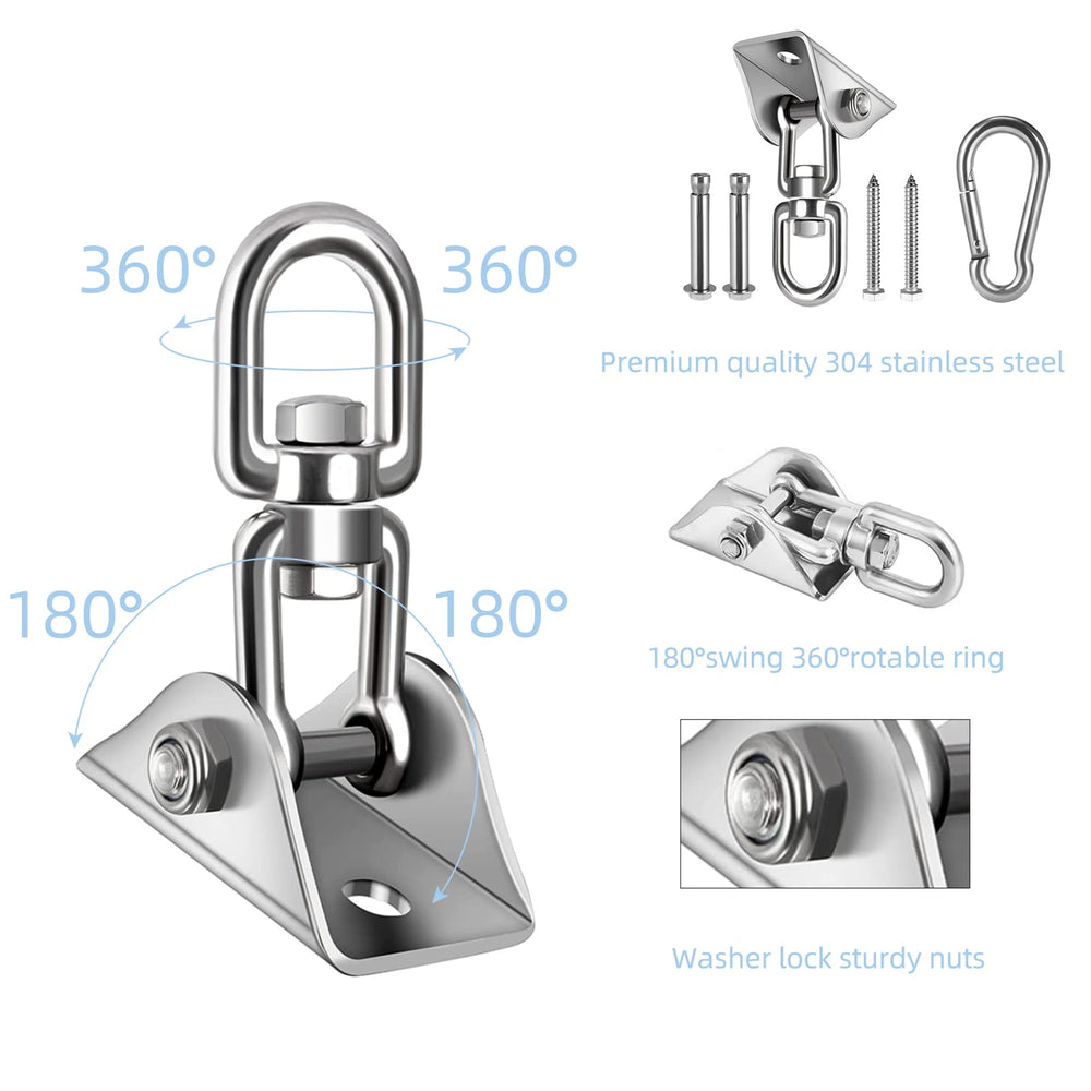 Stainless steel 360 rotate hanger showing durable anti-rust finish
