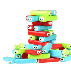 HOMSEEK colorful ABS plastic blocks stacked for learning and fun.