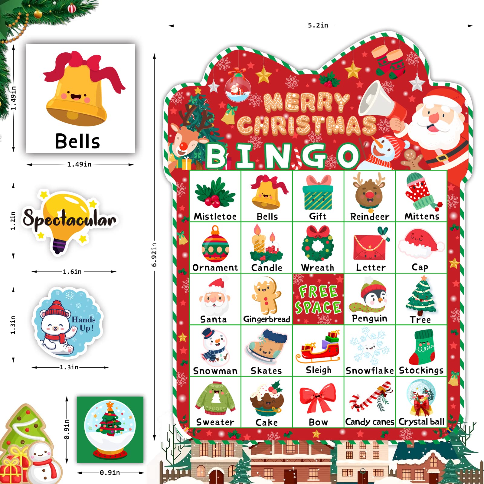 HomSeon Christmas Bingo calling cards enable smooth, engaging rounds.
