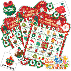 HomSeon Christmas Bingo game packaging box with organized contents and festive look.