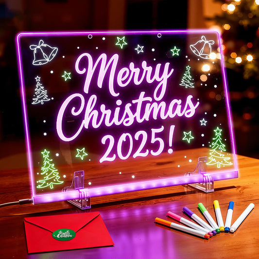 Homsoil LED note board with seven colors for vibrant notes and drawings.