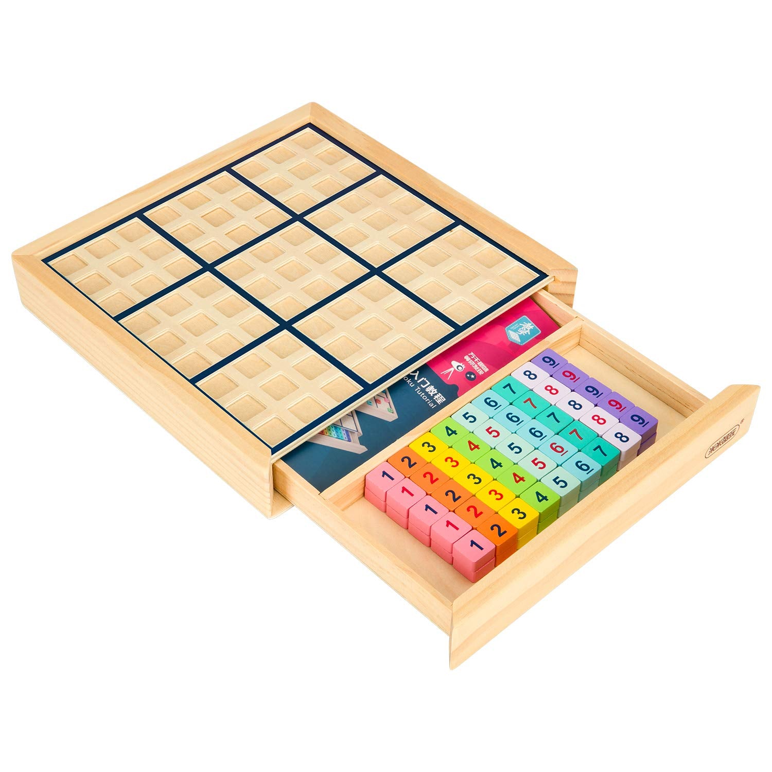 HOMSV & SV wooden sudoku colorful pieces entice kids to start a puzzle