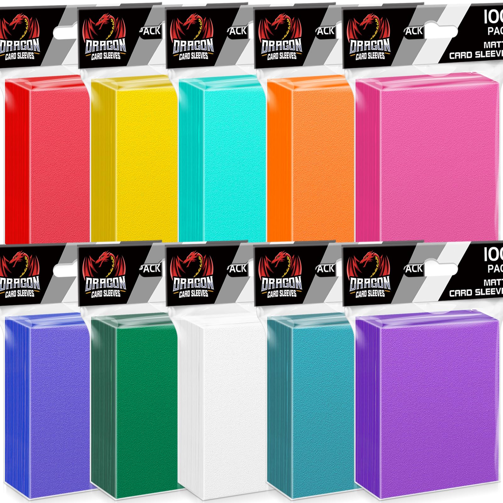 Homthy 1000-count card sleeves toploaders protect standard trading cards.