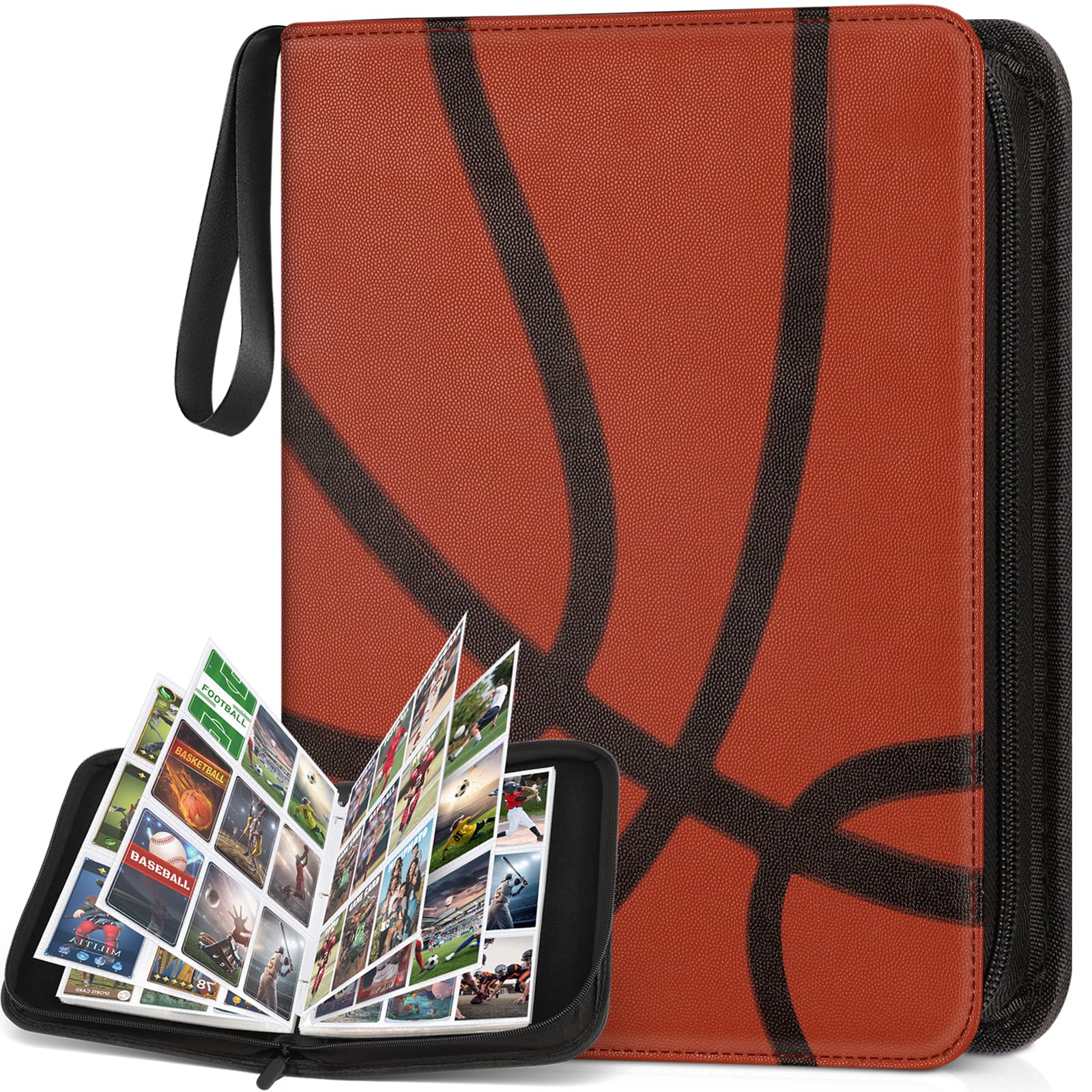 Homthy 900-pockets binder cover closeup highlights premium card protection for collectors
