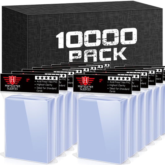 Homthy clear card sleeves display cards clearly while protecting them.