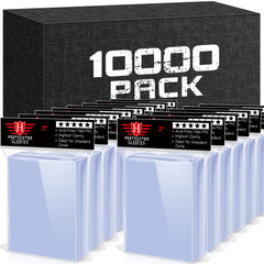 Homthy clear card sleeves display cards clearly while protecting them.