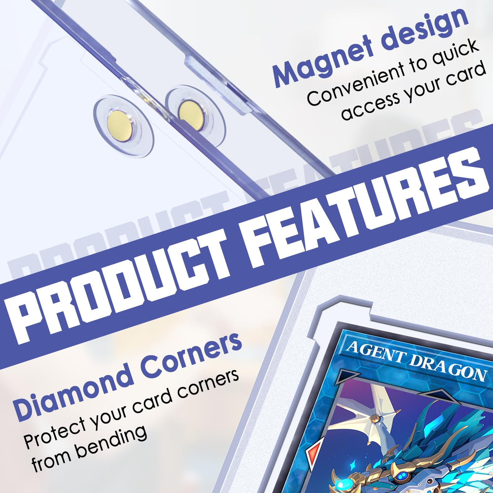 Homthy magnetic open-close design provides secure access to cards.