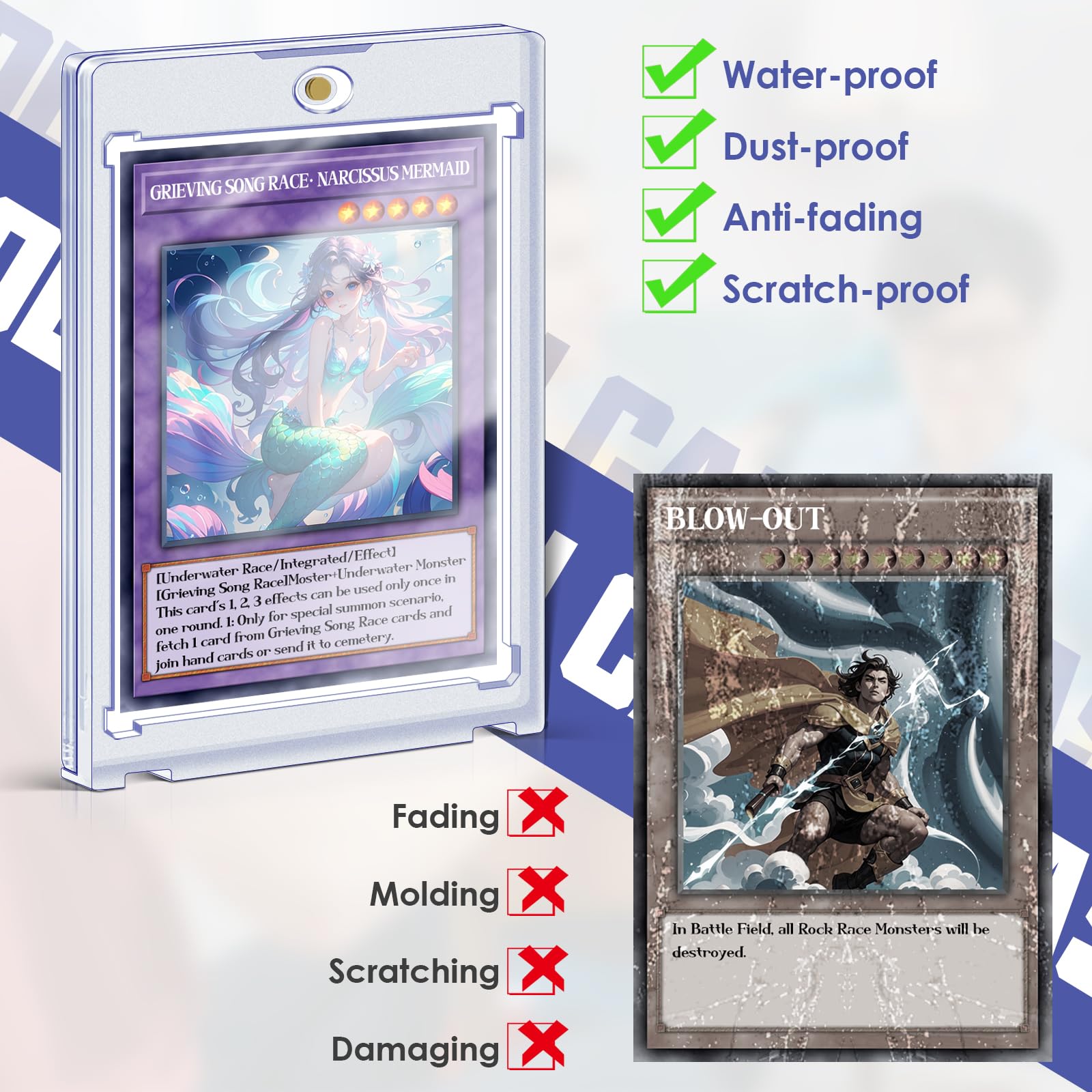 Homthy case fits standard-size MTG and sports cards for easy storage.
