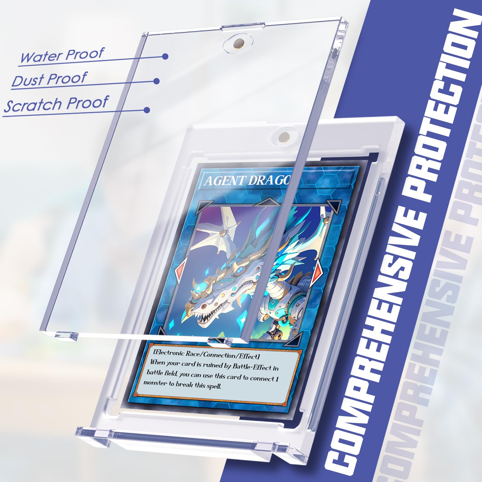 Homthy non-PVC materials with UV blockers protect card clarity from fading.